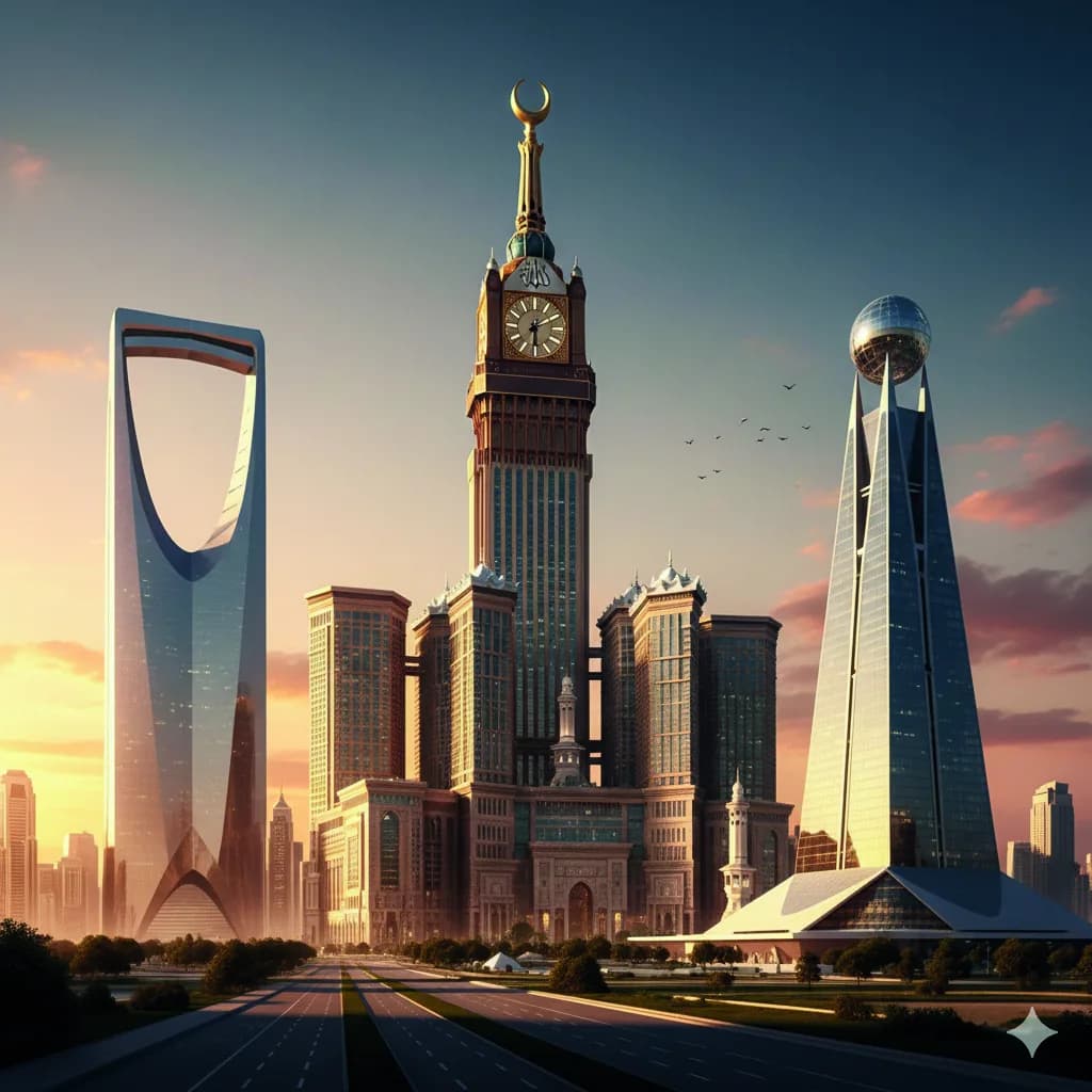 معالم المملكة ومن بينها برج الساعة بمكة المكرمة